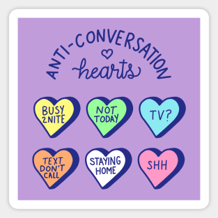 Anti-Conversation Hearts (pastel) Magnet